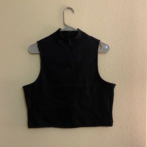 Everlane Ribbed Mock Neck Tank- Black